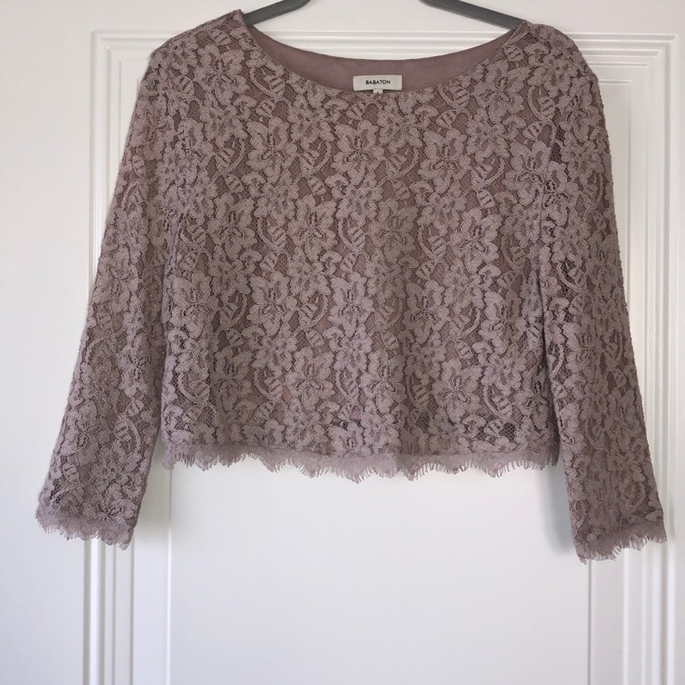 Pink lace top